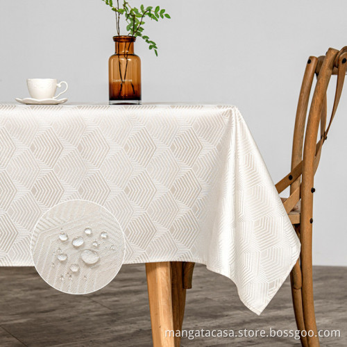 Tablecloth Waterproof Wrinkle Resistant for Rectangle Table